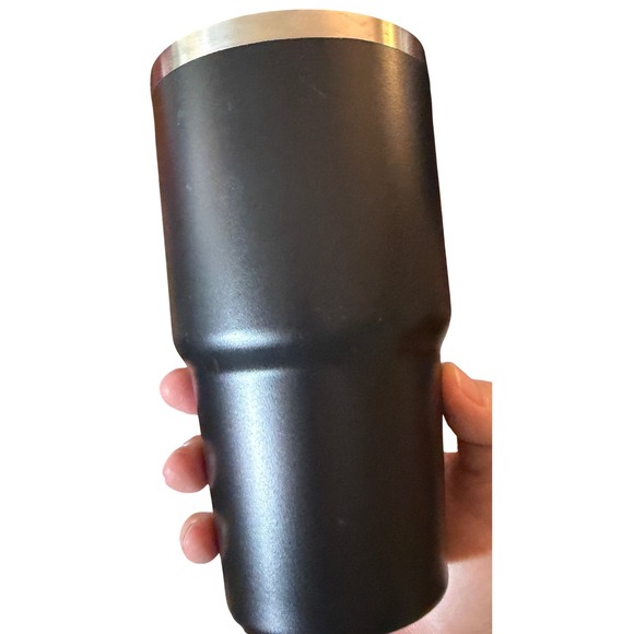 Stanley 20 oz Tumbler Black Stainless Steel Travel Mug Lid New no Straw - Picture 3 of 7